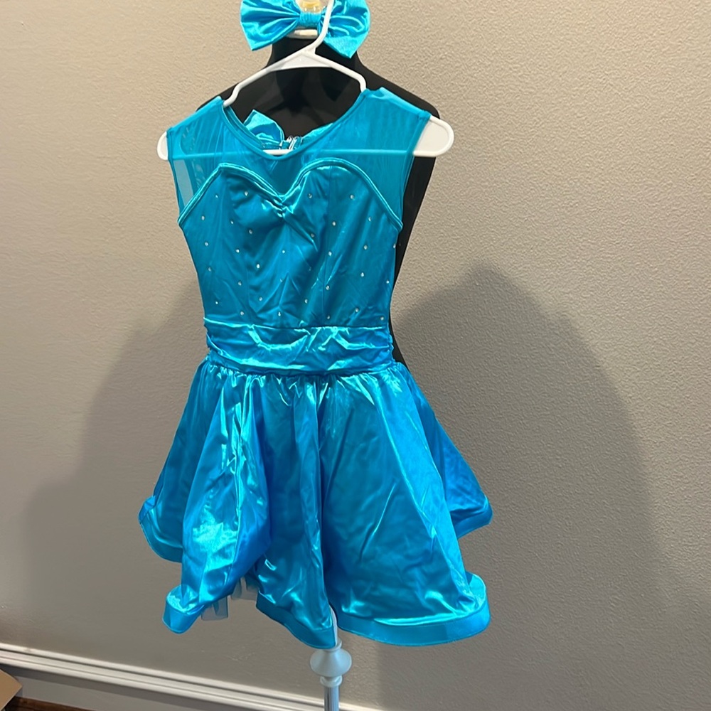 Weissman Turquoise Dance Costume with Bow
